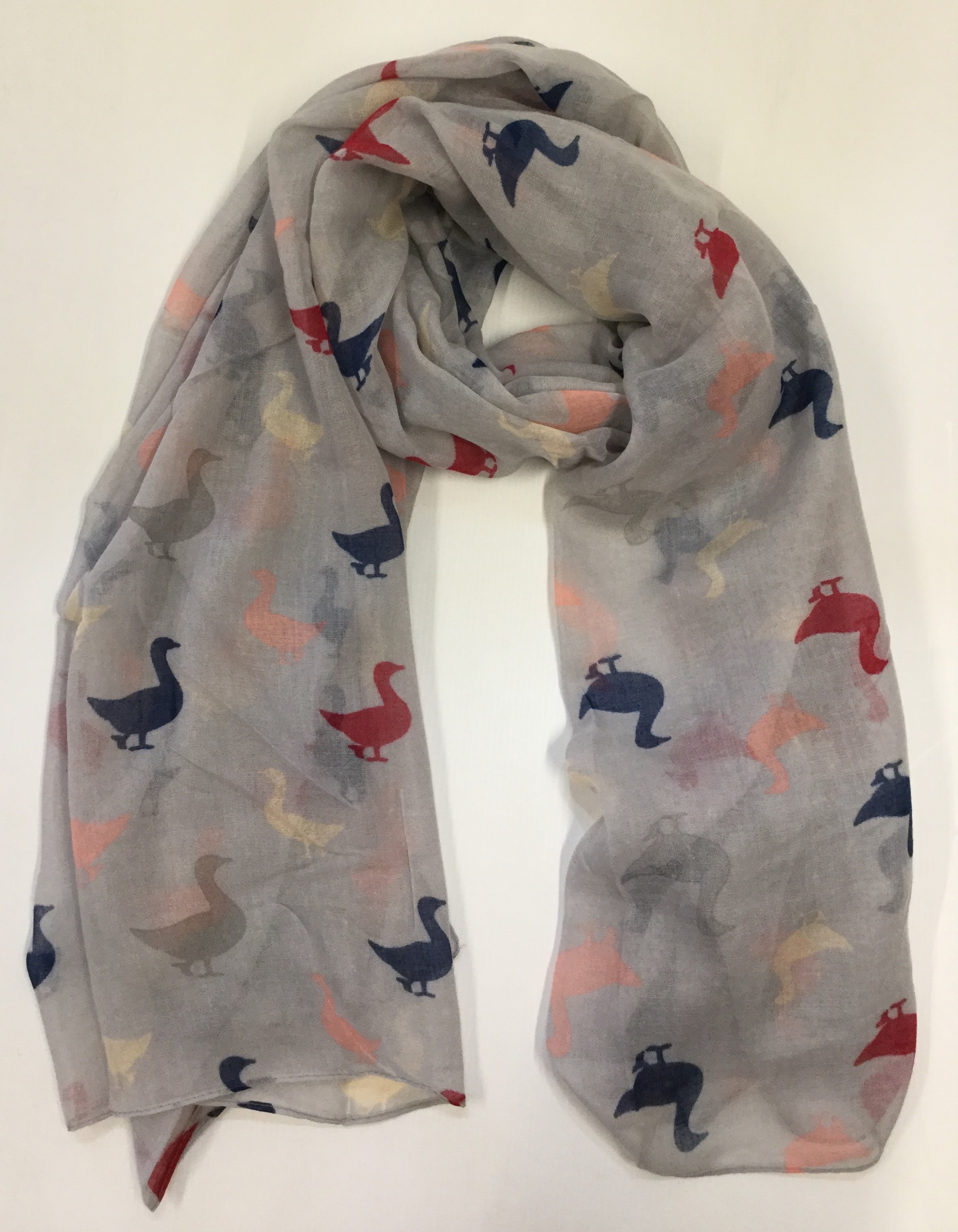 Grey Ducks Scarf Johnstons of Grange Johnstons of Grange